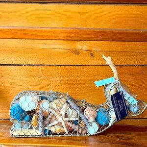 Classic Coastal Whale Decor. 15 x 6